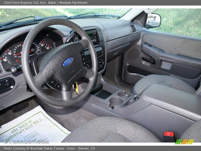 Black / Medium Parchment 2004 Ford Explorer XLS 4x4