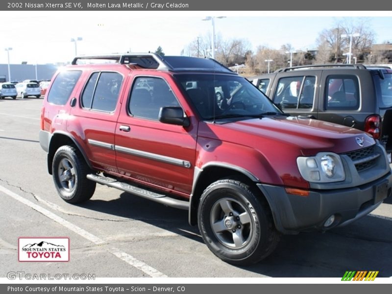 Molten Lava Metallic / Gray Celadon 2002 Nissan Xterra SE V6