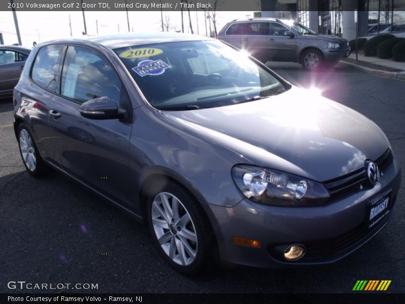 United Gray Metallic / Titan Black 2010 Volkswagen Golf 2 Door TDI