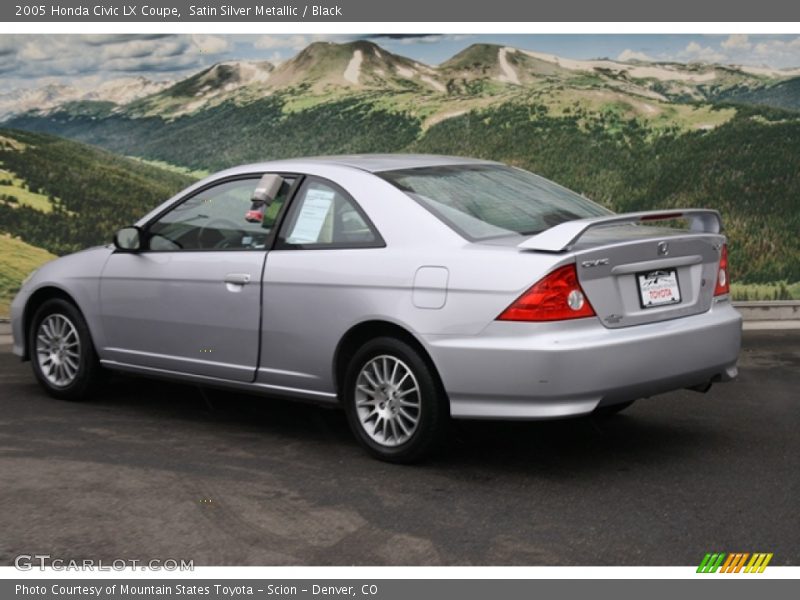 Satin Silver Metallic / Black 2005 Honda Civic LX Coupe