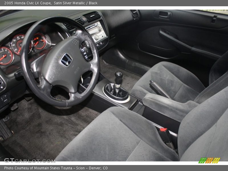 Black Interior - 2005 Civic LX Coupe 