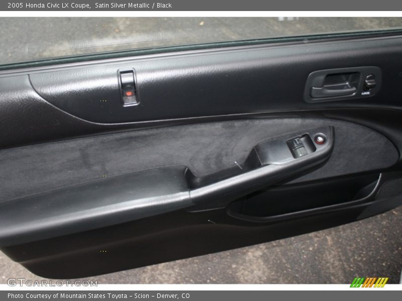 Satin Silver Metallic / Black 2005 Honda Civic LX Coupe