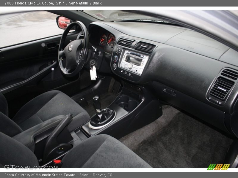 Satin Silver Metallic / Black 2005 Honda Civic LX Coupe