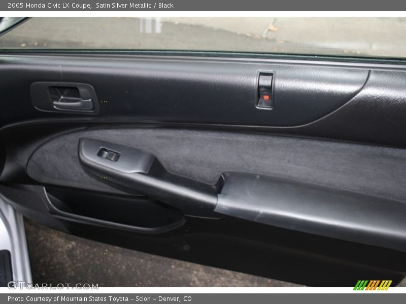 Satin Silver Metallic / Black 2005 Honda Civic LX Coupe