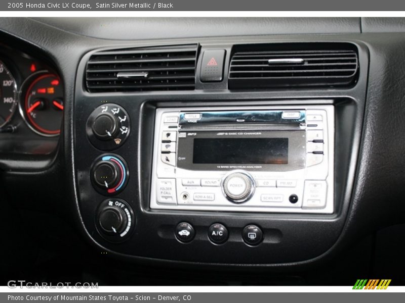 Satin Silver Metallic / Black 2005 Honda Civic LX Coupe