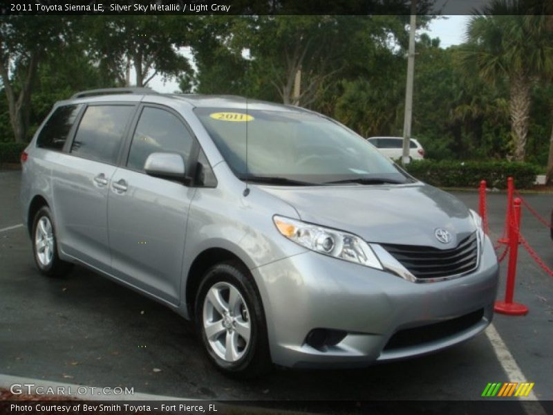 Silver Sky Metallic / Light Gray 2011 Toyota Sienna LE