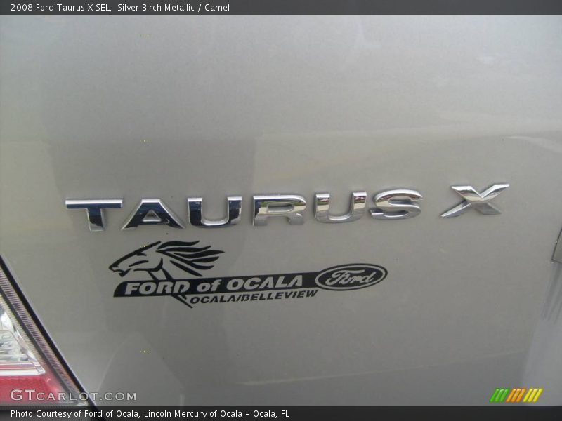Silver Birch Metallic / Camel 2008 Ford Taurus X SEL