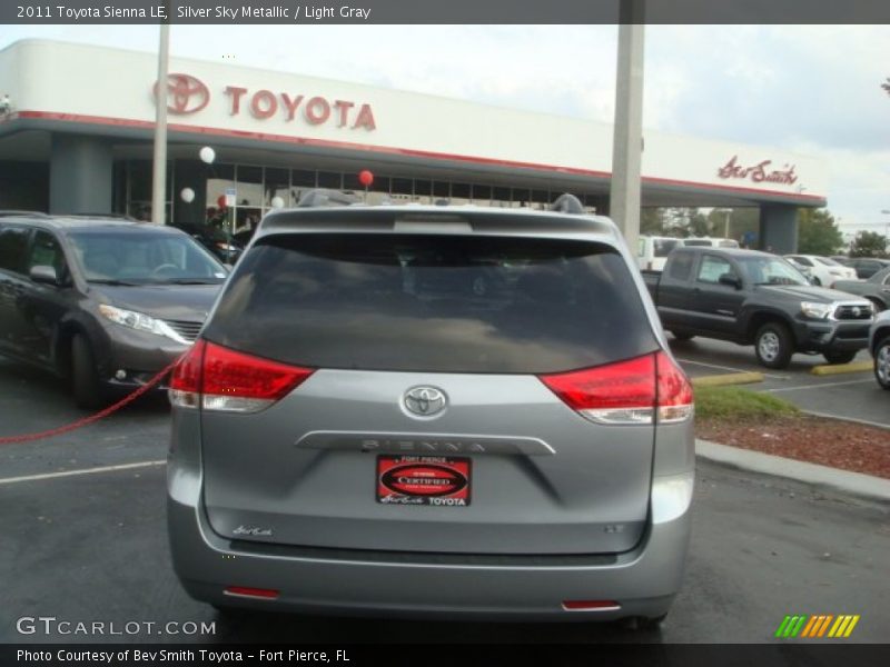 Silver Sky Metallic / Light Gray 2011 Toyota Sienna LE