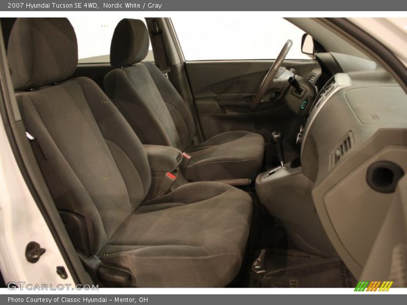 Nordic White / Gray 2007 Hyundai Tucson SE 4WD