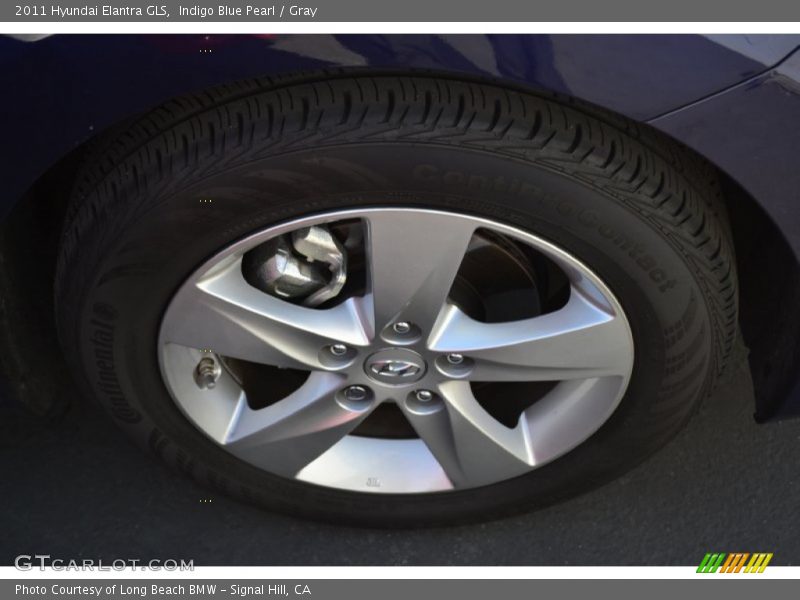 Indigo Blue Pearl / Gray 2011 Hyundai Elantra GLS