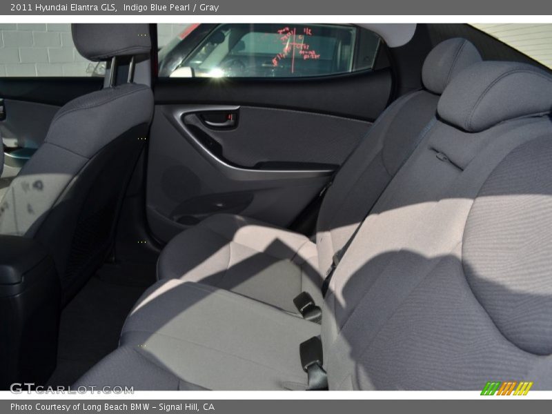 Indigo Blue Pearl / Gray 2011 Hyundai Elantra GLS