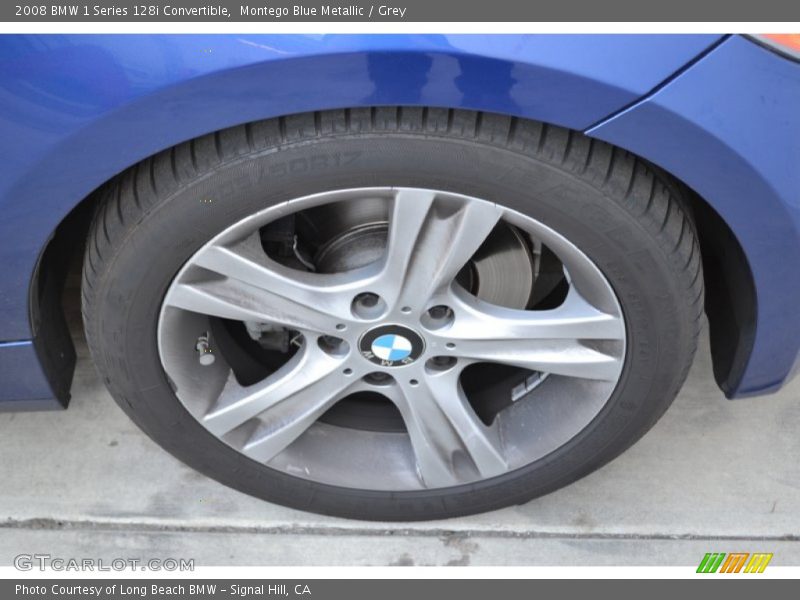 Montego Blue Metallic / Grey 2008 BMW 1 Series 128i Convertible