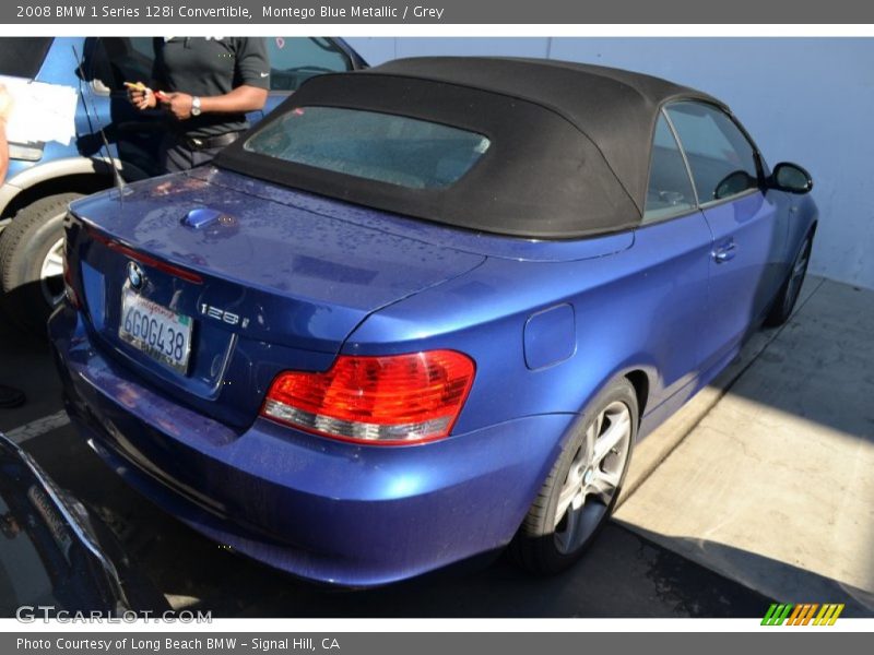 Montego Blue Metallic / Grey 2008 BMW 1 Series 128i Convertible