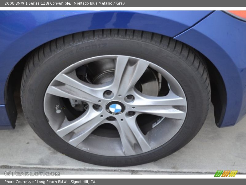 Montego Blue Metallic / Grey 2008 BMW 1 Series 128i Convertible
