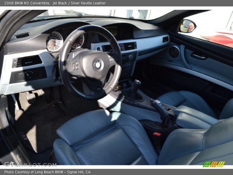Jet Black / Silver Novillo Leather 2008 BMW M3 Convertible