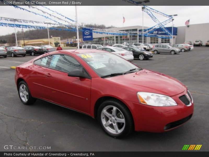 Crimson Red / Ebony 2006 Pontiac G6 GT Coupe