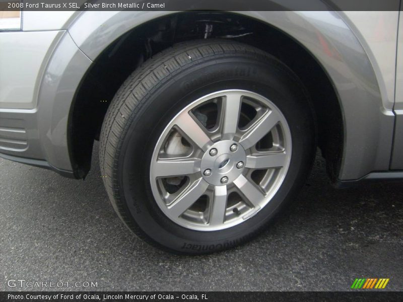 Silver Birch Metallic / Camel 2008 Ford Taurus X SEL