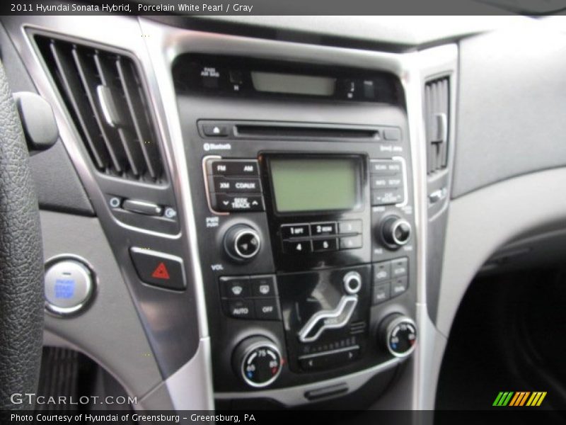 Porcelain White Pearl / Gray 2011 Hyundai Sonata Hybrid