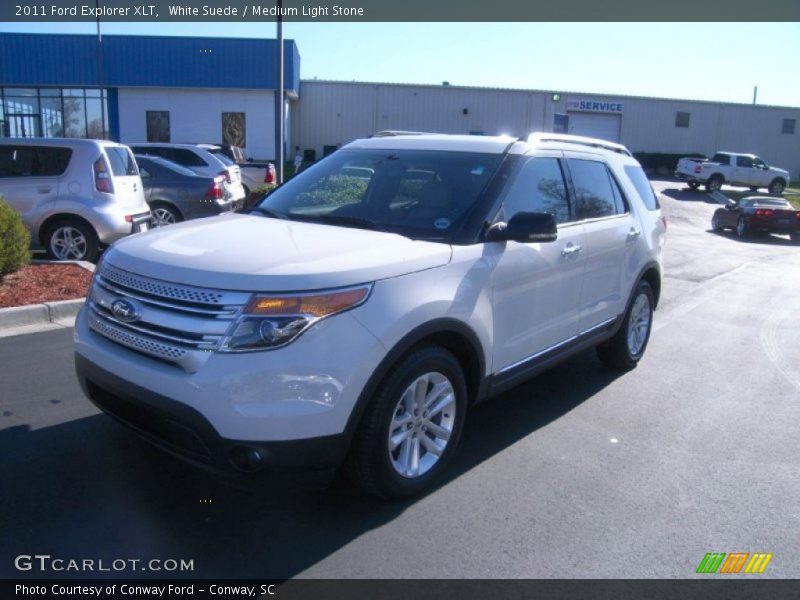 White Suede / Medium Light Stone 2011 Ford Explorer XLT