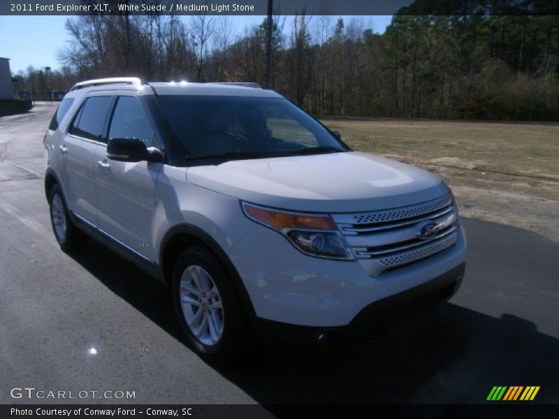 White Suede / Medium Light Stone 2011 Ford Explorer XLT