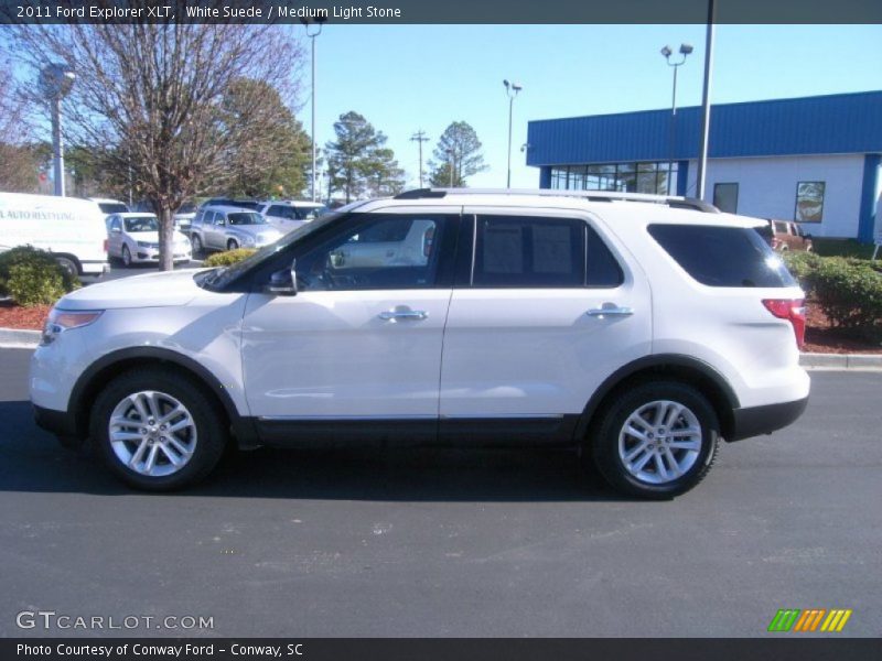 White Suede / Medium Light Stone 2011 Ford Explorer XLT
