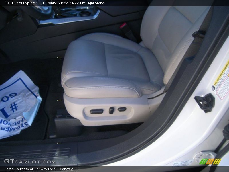 White Suede / Medium Light Stone 2011 Ford Explorer XLT
