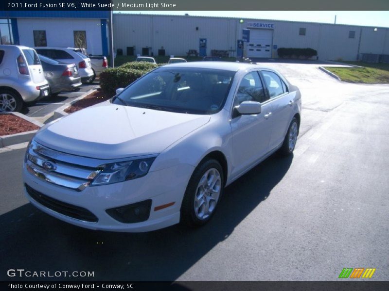 White Suede / Medium Light Stone 2011 Ford Fusion SE V6
