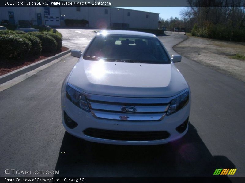 White Suede / Medium Light Stone 2011 Ford Fusion SE V6