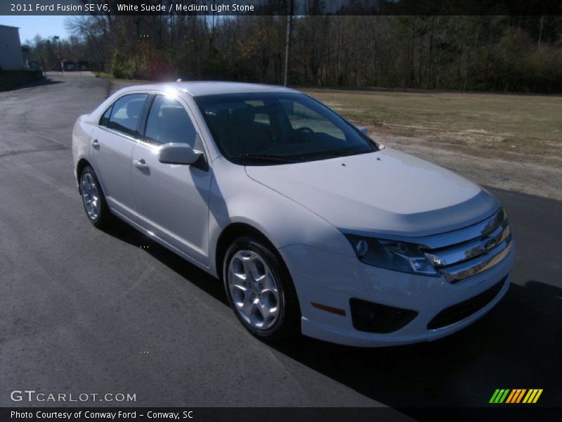 White Suede / Medium Light Stone 2011 Ford Fusion SE V6