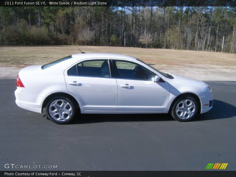White Suede / Medium Light Stone 2011 Ford Fusion SE V6