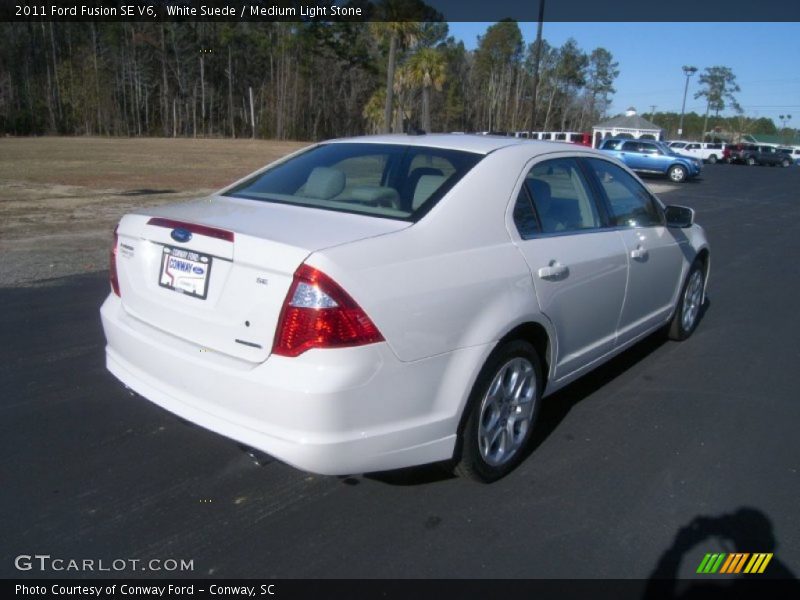 White Suede / Medium Light Stone 2011 Ford Fusion SE V6