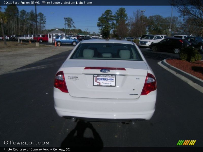 White Suede / Medium Light Stone 2011 Ford Fusion SE V6