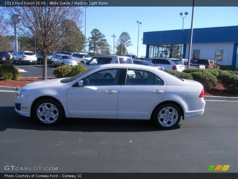 White Suede / Medium Light Stone 2011 Ford Fusion SE V6