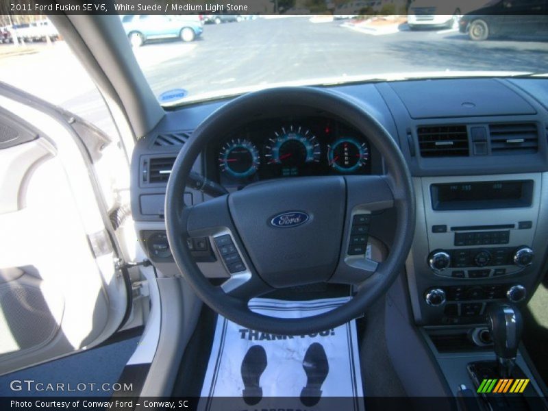 White Suede / Medium Light Stone 2011 Ford Fusion SE V6