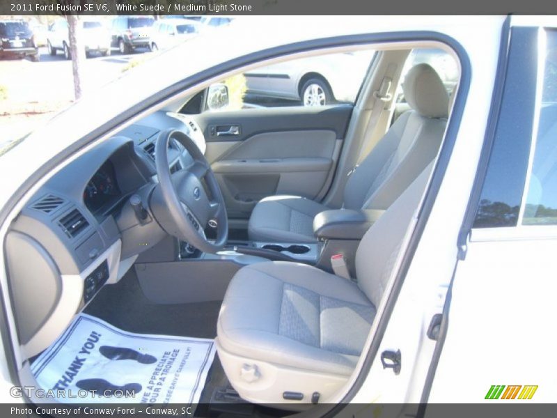 White Suede / Medium Light Stone 2011 Ford Fusion SE V6