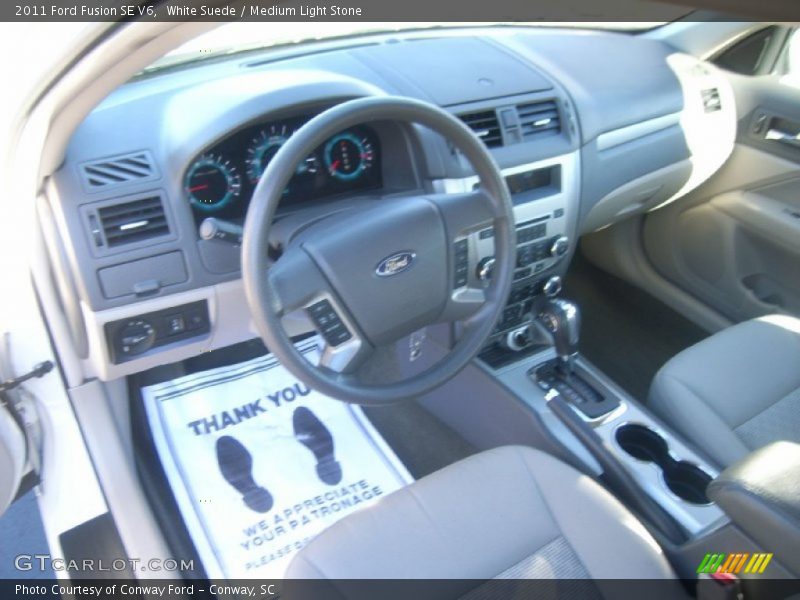 White Suede / Medium Light Stone 2011 Ford Fusion SE V6