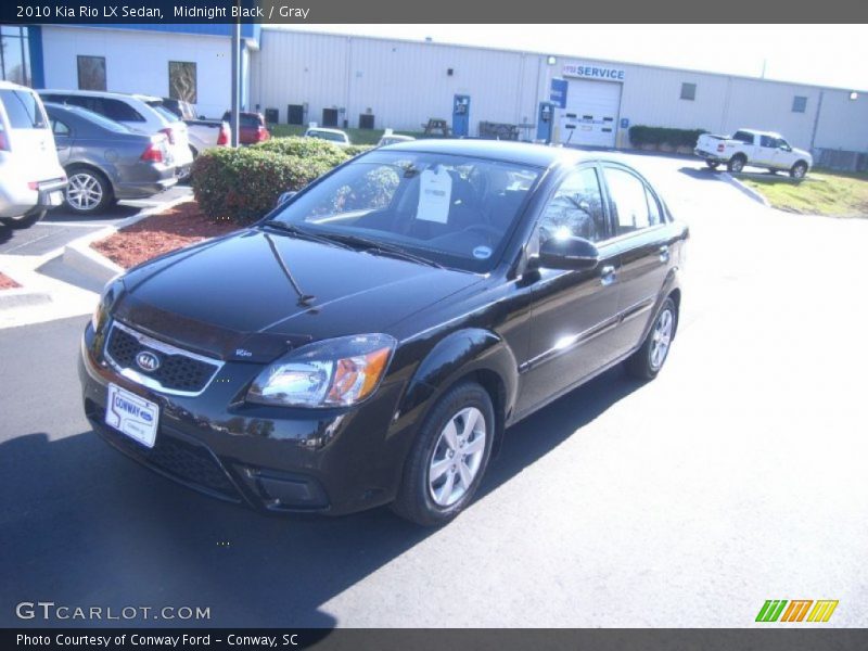 Midnight Black / Gray 2010 Kia Rio LX Sedan