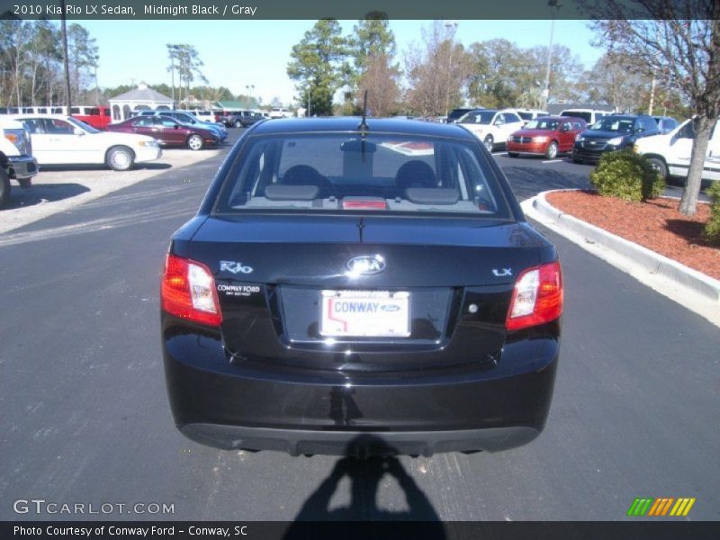 Midnight Black / Gray 2010 Kia Rio LX Sedan