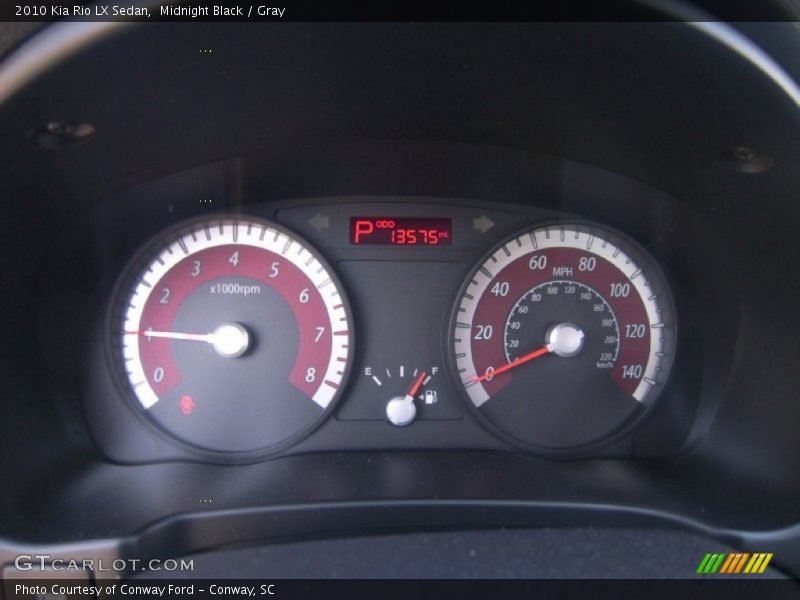 Midnight Black / Gray 2010 Kia Rio LX Sedan