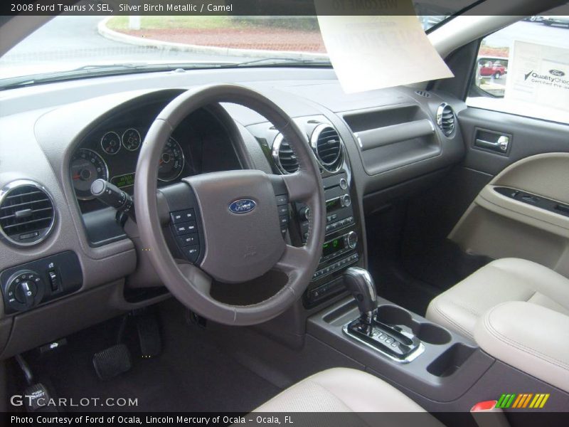 Silver Birch Metallic / Camel 2008 Ford Taurus X SEL