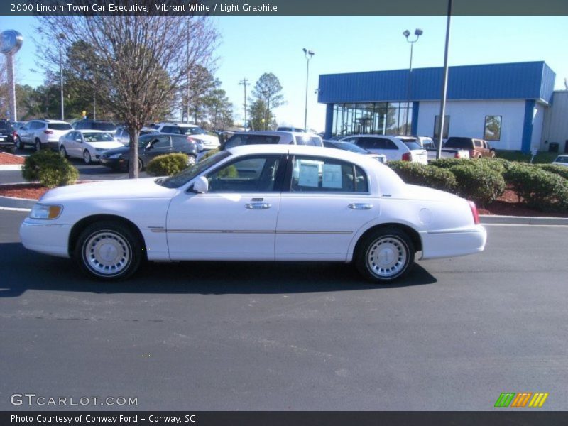 Vibrant White / Light Graphite 2000 Lincoln Town Car Executive