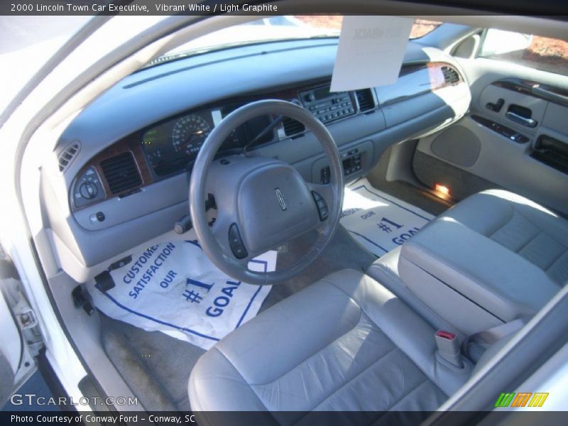 Vibrant White / Light Graphite 2000 Lincoln Town Car Executive