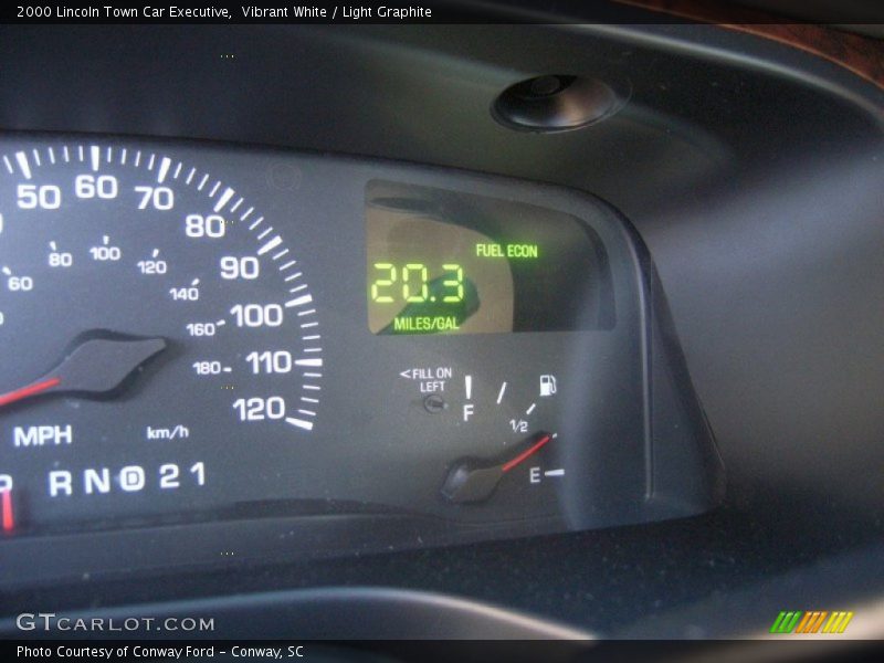 Vibrant White / Light Graphite 2000 Lincoln Town Car Executive