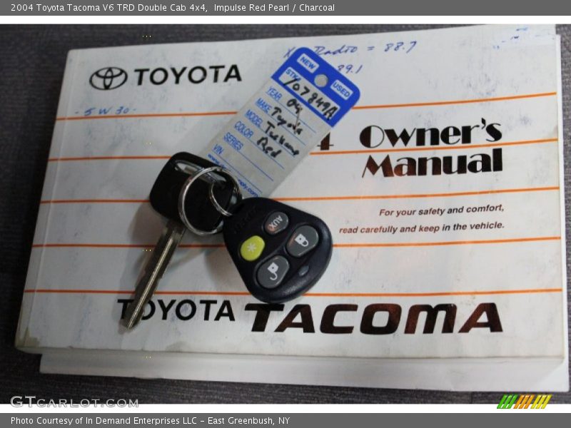 Impulse Red Pearl / Charcoal 2004 Toyota Tacoma V6 TRD Double Cab 4x4
