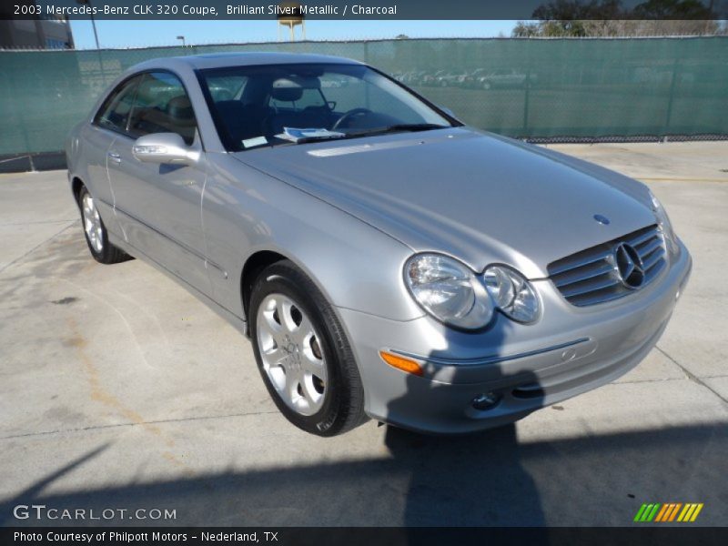 Brilliant Silver Metallic / Charcoal 2003 Mercedes-Benz CLK 320 Coupe
