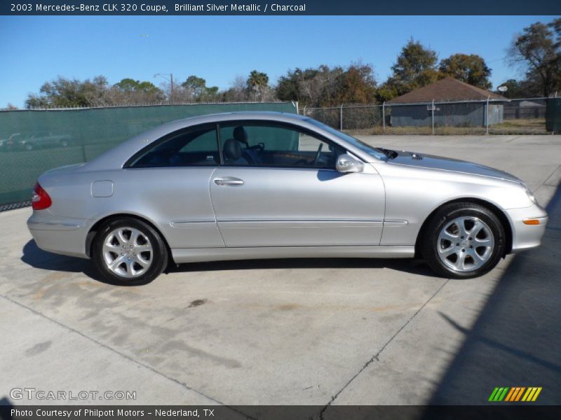 Brilliant Silver Metallic / Charcoal 2003 Mercedes-Benz CLK 320 Coupe