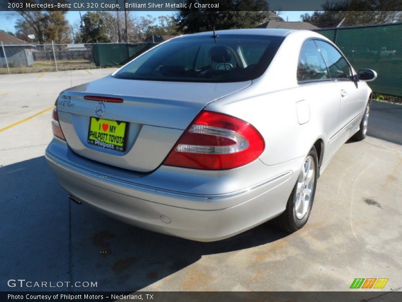 Brilliant Silver Metallic / Charcoal 2003 Mercedes-Benz CLK 320 Coupe