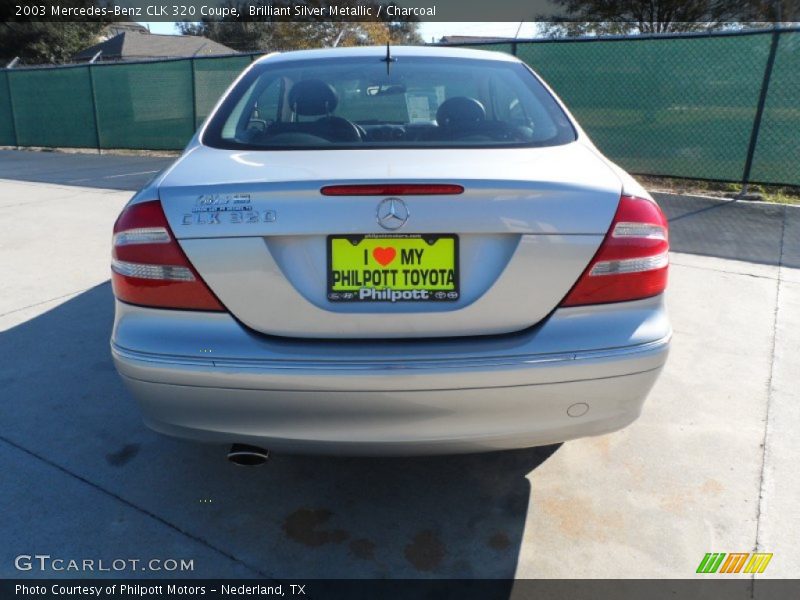 Brilliant Silver Metallic / Charcoal 2003 Mercedes-Benz CLK 320 Coupe