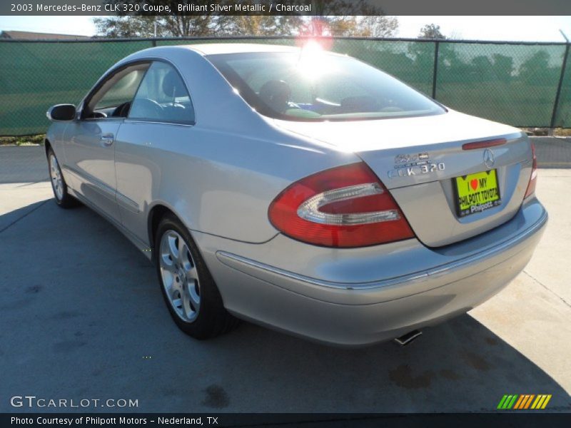 Brilliant Silver Metallic / Charcoal 2003 Mercedes-Benz CLK 320 Coupe