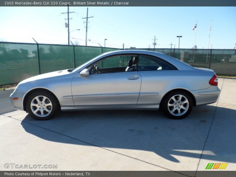 Brilliant Silver Metallic / Charcoal 2003 Mercedes-Benz CLK 320 Coupe